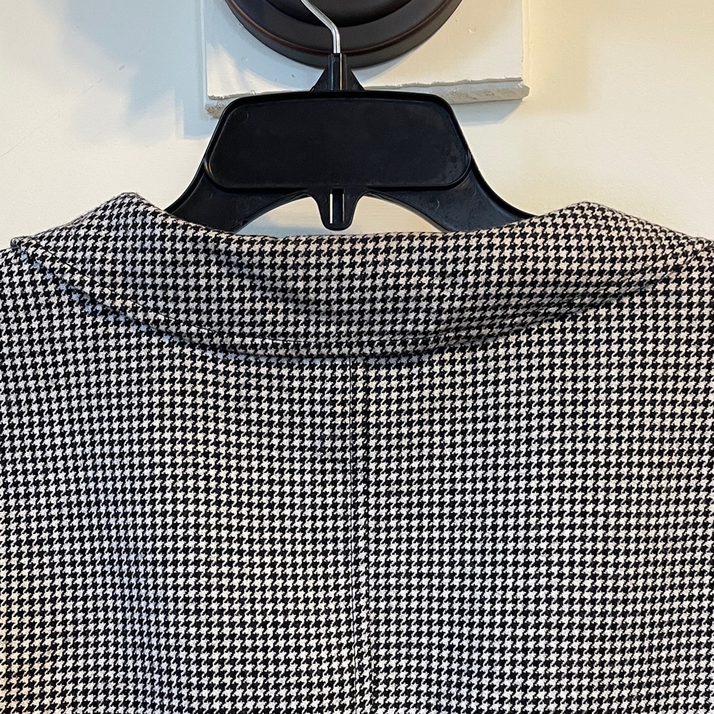 Talbots Wool Houndstooth Blazer Jacket Black Whit… - image 7